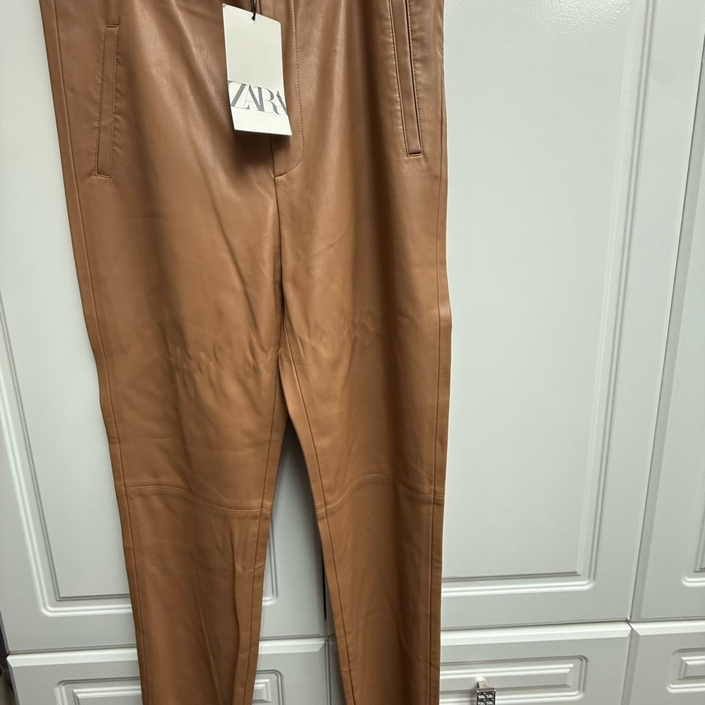 Zara Brown Dress Pants Leggings XL